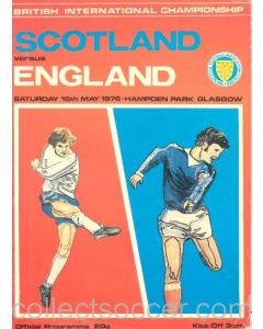 1976 Scotland v England official programme 15/05/1976