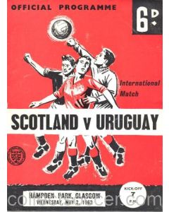 1962 Scotland v Uruguay official programme 02/05/1962