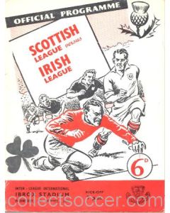 1957 Scottish League v Irish League official programme 09/10/1957