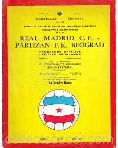 1966 European Cup Final Real Madrid v Partizan Belgrade Official Programme