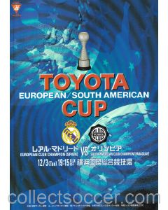 2002 Toyota Cup Official Programme Real Madrid v Club Olimpia