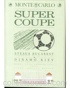 1986 Super Cup Final Programme Steaua Bucarest v Dinamo Kiev