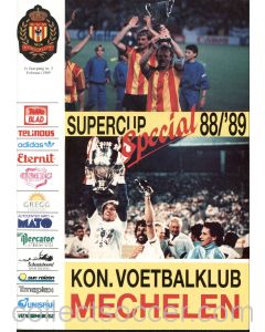 1988 Super Cup Final Programme 1st leg Mechelen v PSV