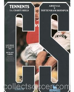 1991 Charity Shield Programme Arsenal v Tottenham Hotspur