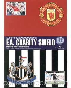 1996 Charity Shield Programme Manchester United v Newcastle United