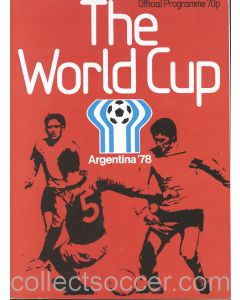 1978 World Cup UK Issued Tournament Programme