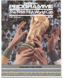 1986 World Cup Programme Uk Edition