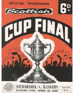 1960 Scottish Cup Final Kilmarnock v Glasgow Rangers Official Football Programme