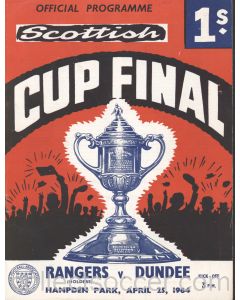 1964 Scottish Cup Final Rangers v Dundee Official Football Programme