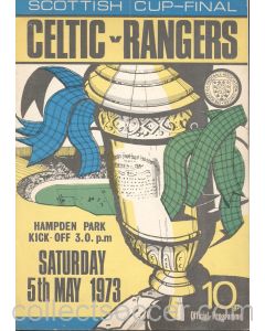 1973 Scottish Cup Final Celtic v Rangers Official Football Programme