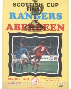 1978 Scottish Cup Final Rangers v Aberdeen Official Football Programme
