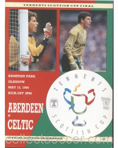 1990 Scottish Cup Final Aberdeen v Celtic Official Football Programme