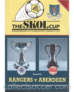 1987 Scottish League Cup Final Programme Rangers v Aberdeen Official Football Programme