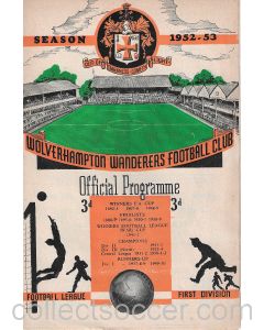 Wolverhampton Wanderers v Chelsea 18/2/1953 Rare Programme