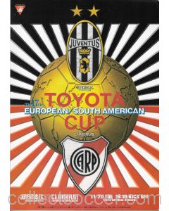 1996 Club World Cup / Toyota Cup Juventus v River Plate Football Programme