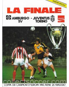 1983 European Cup Final Hamburg v Juventus Official Programme Italian Edition