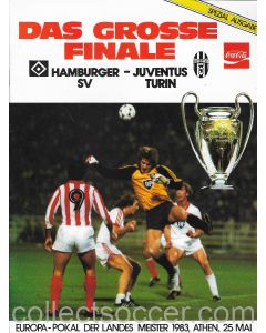 1983 European Cup Final Hamburg v Juventus Official Programme German Edition