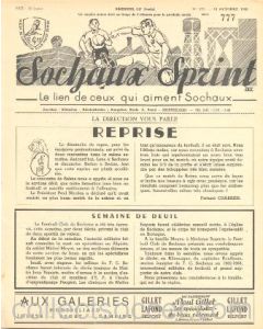 1955 Sochaux, France Official Programme Sochaux Sprint of 13/10/1955