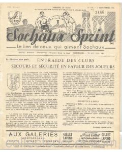 1955 Sochaux, France Official Programme Sochaux Sprint of 04/09/1955