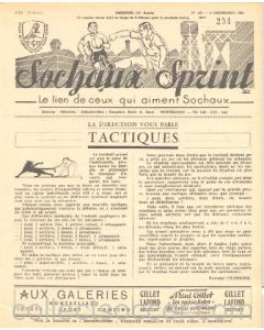 1955 Sochaux, France Official Programme Sochaux Sprint of 04/12/1955