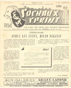 1957 Sochaux, France Official Programme Sochaux Sprint of 06/01/1957