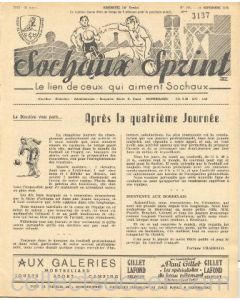 1955 Sochaux, France Official Programme Sochaux Sprint of 18/09/1955