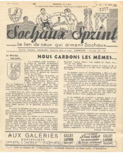 1955 Sochaux, France Official Programme Sochaux Sprint of 28/08/1955