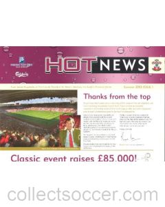 Southampton Hot News poster size four pages issue, Summer 2003, Issue 1