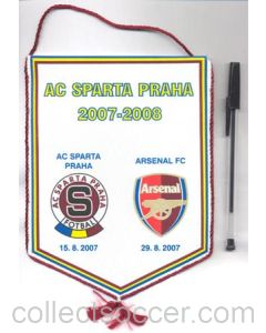 2007-2008 Champions League pennant Sparta Prague v Arsenal