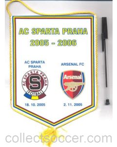 2005-2006 Champions League pennant Sparta Prague v Arsenal