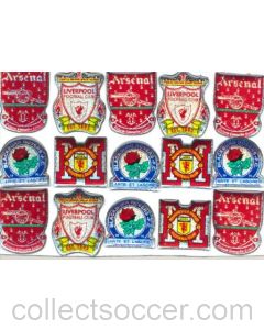 Football Stickers Collection of 15 plastic stickers