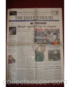 The Daily Yomiuri newspaper, covering The 2002 World Cup of 02/06/2002