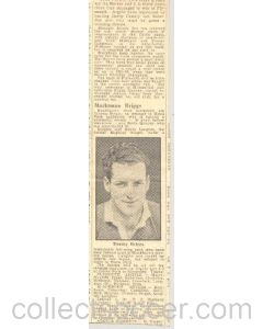 Newspaper Cutting - a short article about Tommy Briggs, titled Marksman Briggs