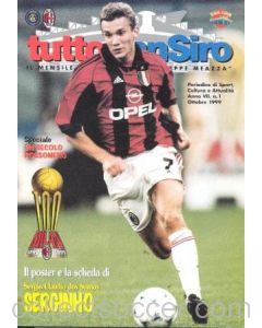 Tutto San Siro - Italian magazine with posters of Christian Vieri and Serginho in the middle of October 1999, different front page