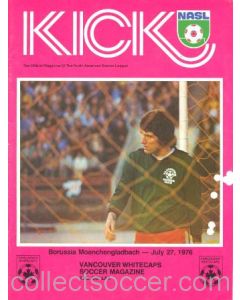Kick - The official Magazine of the North American Soccer League, Vancouver Whitecaps v Borussia Moenchengladbach 27/07/1976