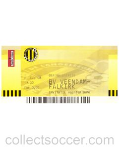 Veendam v Falkrik football ticket 2008