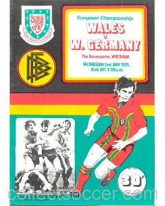 1979 Wales v West Germany official programme 02/05/1979 European Championship