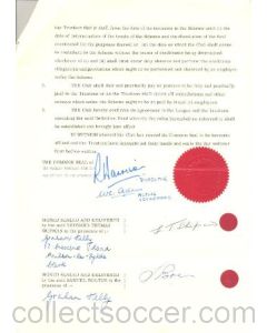 Walsall Football Club contract of 01/09/1972