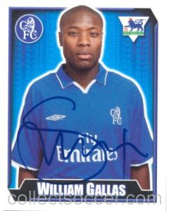William Gallas Premier League 2003 Sticker with Printed Signature