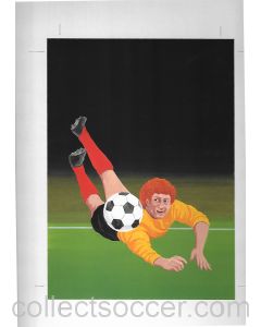 World Cup 1982 Original Artwork for Match Box Labels. No 3 of 10. Gouache on Board.  