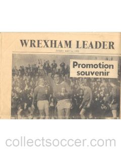 Wrexham Leader newspaper promotion souvenir 01/05/1970