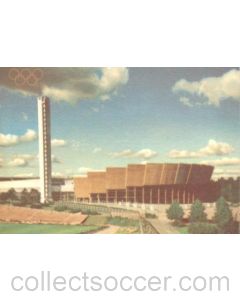 1952 15th Olympic Games in Helsinki, Finland colour postcard, featuring the Olympic Stadium