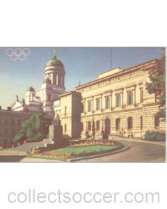 1952 15th Olympic Games in Helsinki, Finland colour postcard, featuring The Bank of Finland