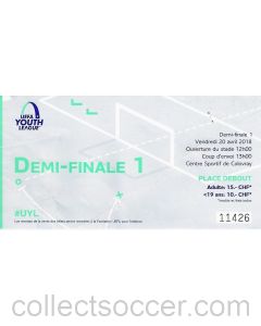 2018 UEFA Youth League Semi Final Ticket - Chelsea v Porto in good condition.