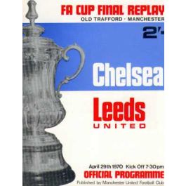 1970 FA Cup Replay Poster of Programme Leeds Chelsea 