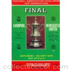 1974 FA Cup Final Programme Liverpool v Newcastle United