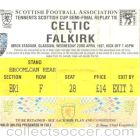 Celtic v Falkirk ticket 23/04/1997 Scottish Cup