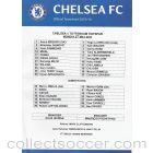 Chelsea V Tottenham Hotpsur 2016 Team Sheet