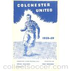 Colchester United v Newport official programme 22/11/1958