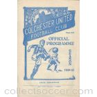 Colchester United v Torquay United 23/03/1951 football Programme